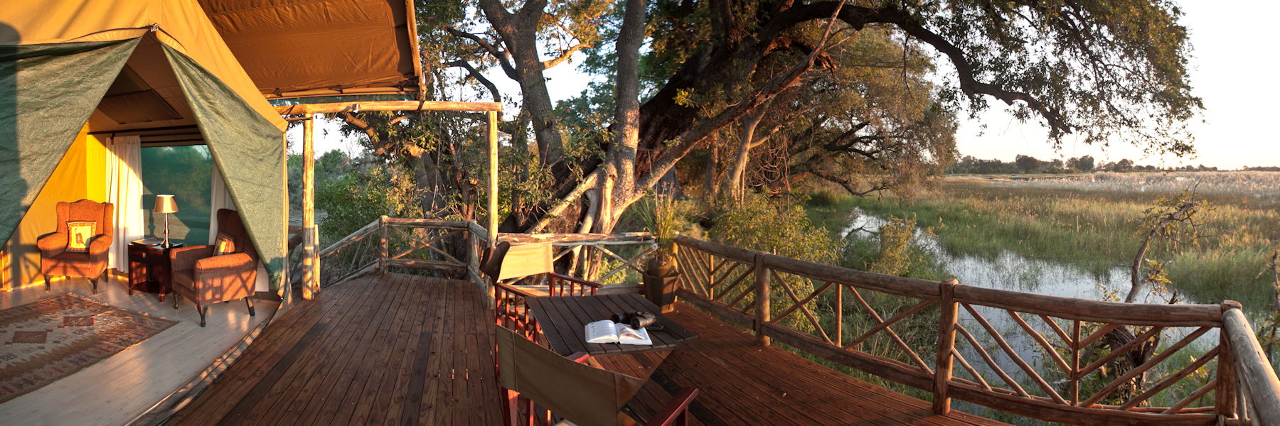 lodge dans l'okavango - safari au botswana