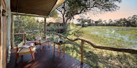 camp de charme dans la reserve de moremi au botswana