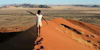 marche sur les dunes du namib - voyage en namibie