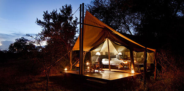 tentes de safari dans un camp de charme du Parc Kruger - safari en Afrique du sud